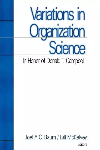 Variations in Organization Science cover