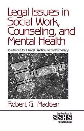 Legal Issues in Social Work, Counseling, and Mental Health cover