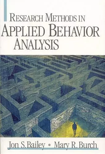 Research Methods in Applied Behavior Analysis cover