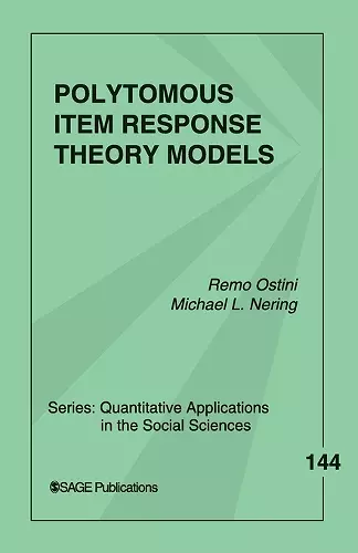 Polytomous Item Response Theory Models cover