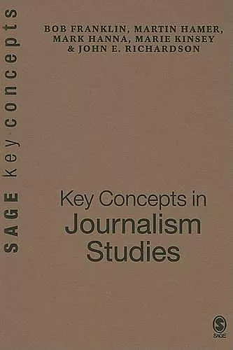 Key Concepts in Journalism Studies cover