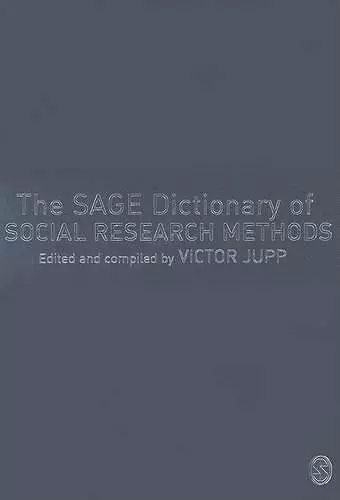 The SAGE Dictionary of Social Research Methods cover