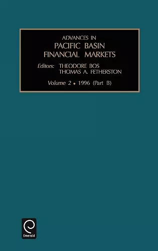 Advances in Pacific Basin Financial Markets cover