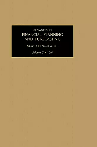 Advances in Financial Planning and Forecasting cover