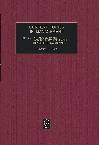 Current Topics in Management cover