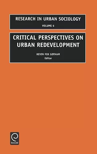 Critical Perspectives on Urban Redevelopment cover