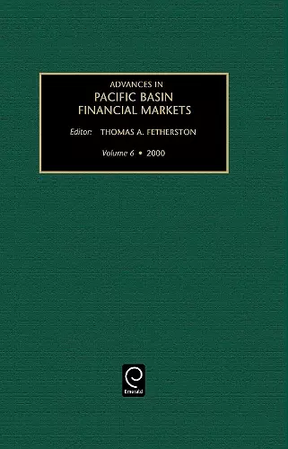 Advances in Pacific Basin Financial Markets cover