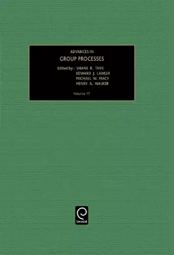 Advances in Group Processes cover