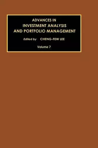 Advances in Investment Analysis and Portfolio Management cover