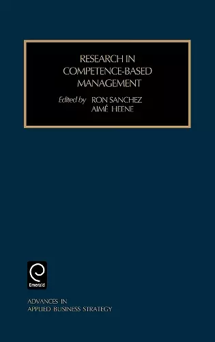 Research in Competence-based Management cover