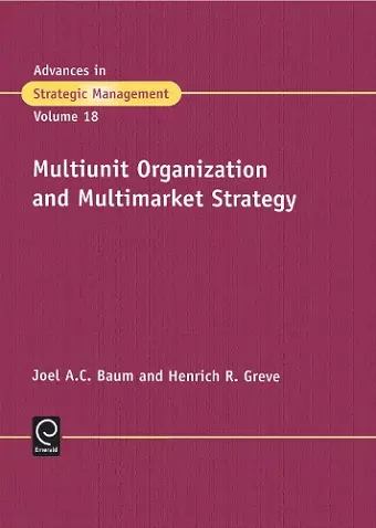 Multiunit Organization and Multimarket Strategy cover