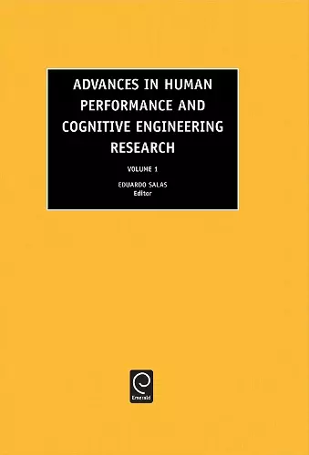 Advances in Human Performance and Cognitive Engineering Research cover