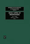 Social Capital of Organizations cover