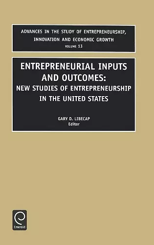 Entrepreneurial Inputs and Outcomes cover