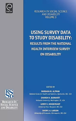 Using Survey Data to Study Disability cover