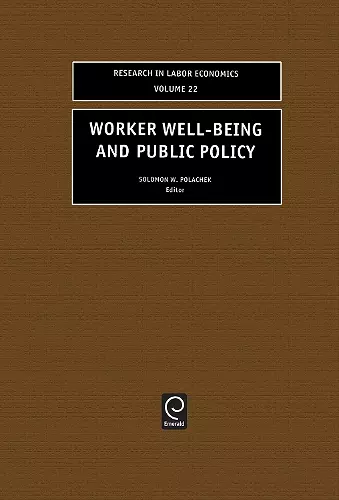 Worker Well-Being and Public Policy cover