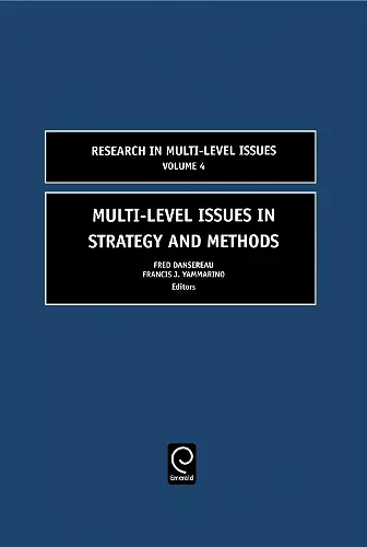 Multi-Level Issues in Strategy and Methods cover