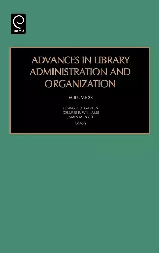 Advances in Library Administration and Organization cover