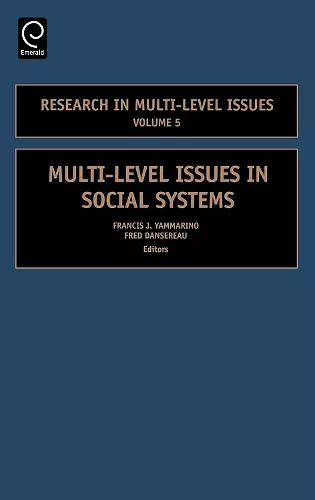 Multi-Level Issues in Social Systems cover