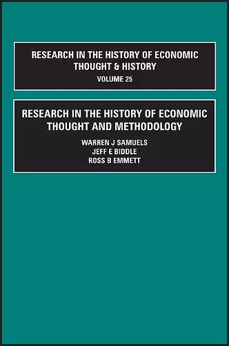 Research in the History of Economic Thought and Methodology (Part A, B & C) cover