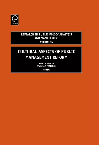Cultural Aspects of Public Management Reform cover