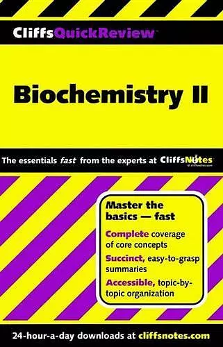 CliffsQuickReview Biochemistry II cover