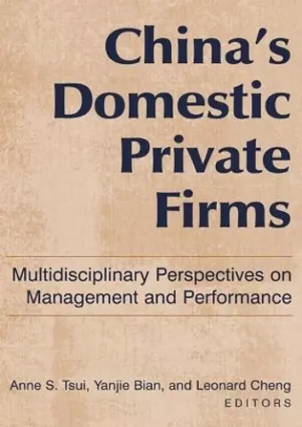 China's Domestic Private Firms: cover