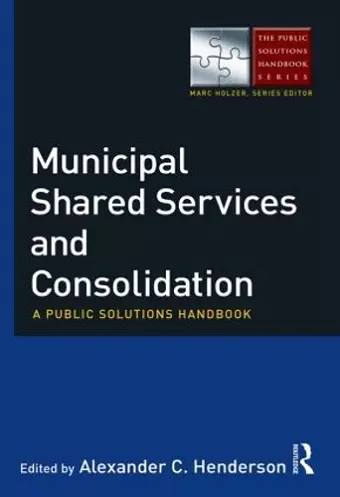 Municipal Shared Services and Consolidation cover