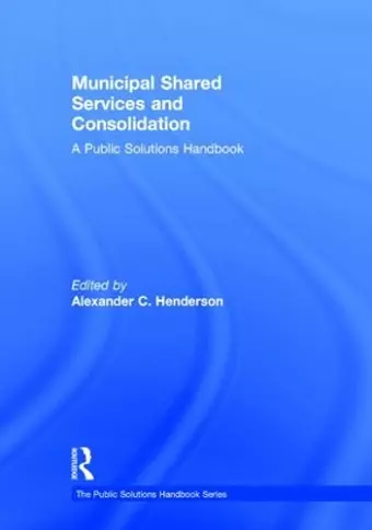 Municipal Shared Services and Consolidation cover