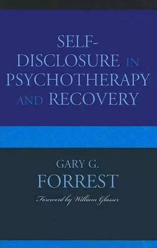 Self-Disclosure in Psychotherapy and Recovery cover