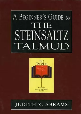 A Beginner's Guide to the Steinsaltz Talmud cover