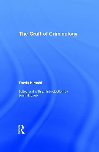 The Craft of Criminology cover