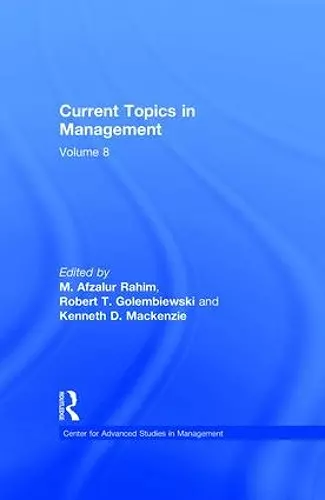 Current Topics in Management cover