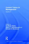 Current Topics in Management cover