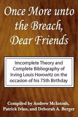 Once More Unto the Breach, Dear Friends cover