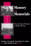 Memory and Memorials cover