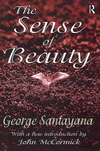 The Sense of Beauty cover