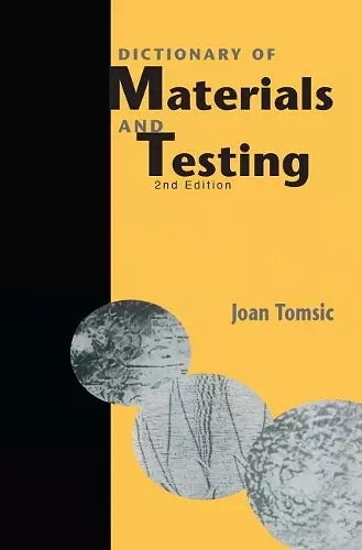 Dictionary of Materials and Testing cover