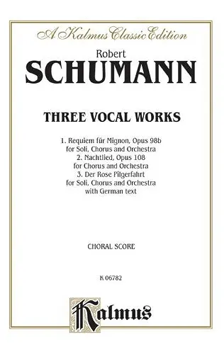 Schumann 3 Vocal Wks Op98B/108/1 cover