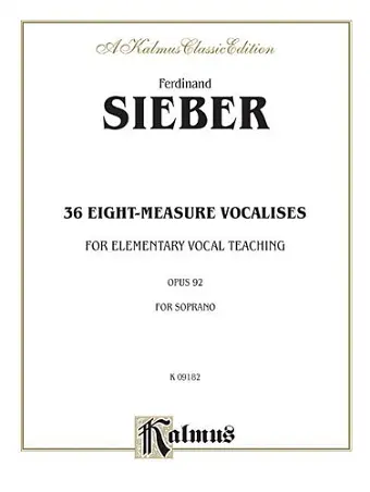 36 Eight-Measure Vocalises for Elementary Teaching cover