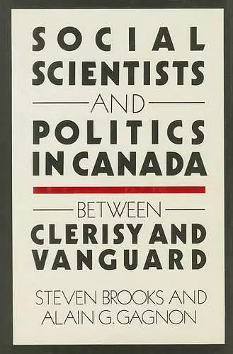 Social Scientists and Politics in Canada cover