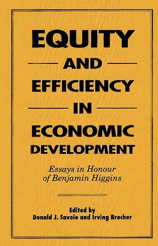Equity and Efficiency in Economic Development cover