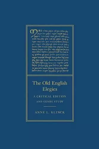 The Old English Elegies cover