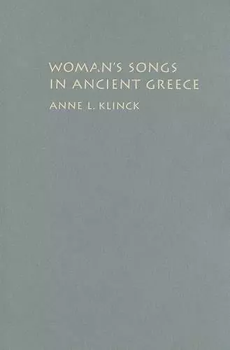 Woman's Songs in Ancient Greece cover