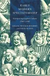 Early Modern Spectatorship cover