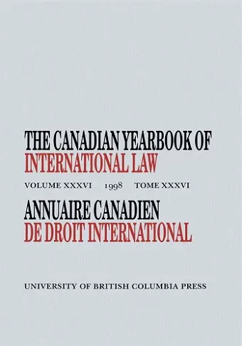 The Canadian Yearbook of International Law, Vol. 36, 1998 cover