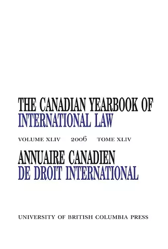 The Canadian Yearbook of International Law, Vol. 44, 2006 cover