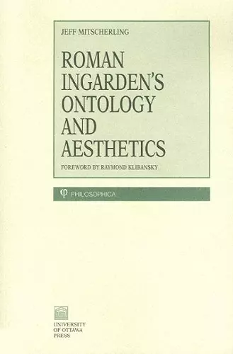 Roman Ingarden's Ontology and Aesthetics cover