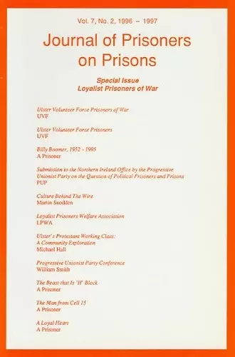 Journal of Prisoners on Prisons V7 #2 cover