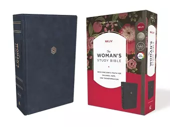 NKJV, The Woman's Study Bible, Leathersoft, Blue, Red Letter, Full-Color Edition cover